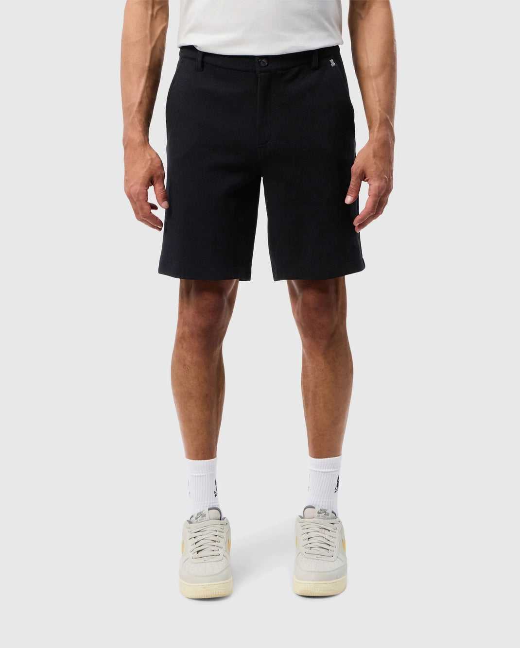 Short Psycho Bunny Shiro Knit Honeycomb Short Noir Homme | SBS-32149136